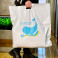 Die Cut Handle plastic bag for privat-label 60x60(+4) cm, 60 μm, white, LDPE