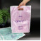 Die Cut Handle plastic bag for privat-label 30x40(+3) cm, 51 μm, white, LDPE