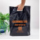 Die Cut Handle plastic bag for privat-label 30x40(+3) cm, 51 μm, black, LDPE