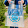 T-Shirt plastic bag for privat-label 40(2x11)x55cm, 51 μm, LDPE, transparent