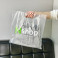 Die Cut Handle plastic bag for privat-label 40x40 cm, 60 μm, transparent, HDPE